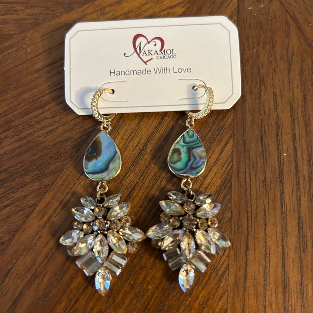 Nakamol Abalone & Crystal earrings